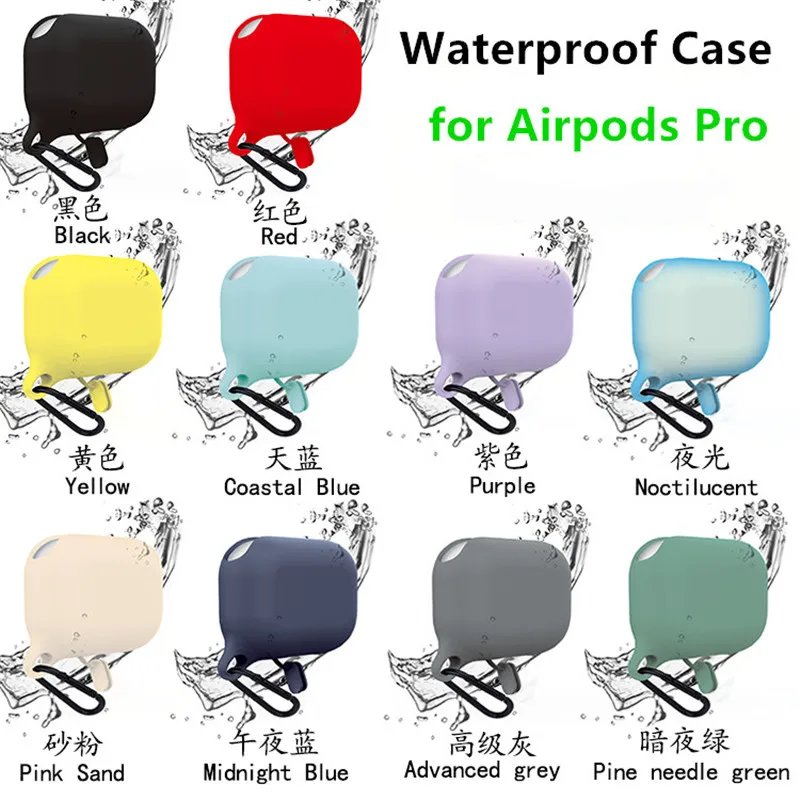 Силиконовые Водонепроницаемый чехол для Airpods Pro Apple airpods 3 Мягкий защитный Чехол из