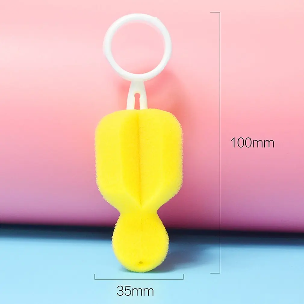 

360 Degree Baby Bottle Nipple Brush Non-toxic Sponge Nipple Cleaning Brush Wide Mouth Mark Nipple Universal Nipple Brush Cleaner