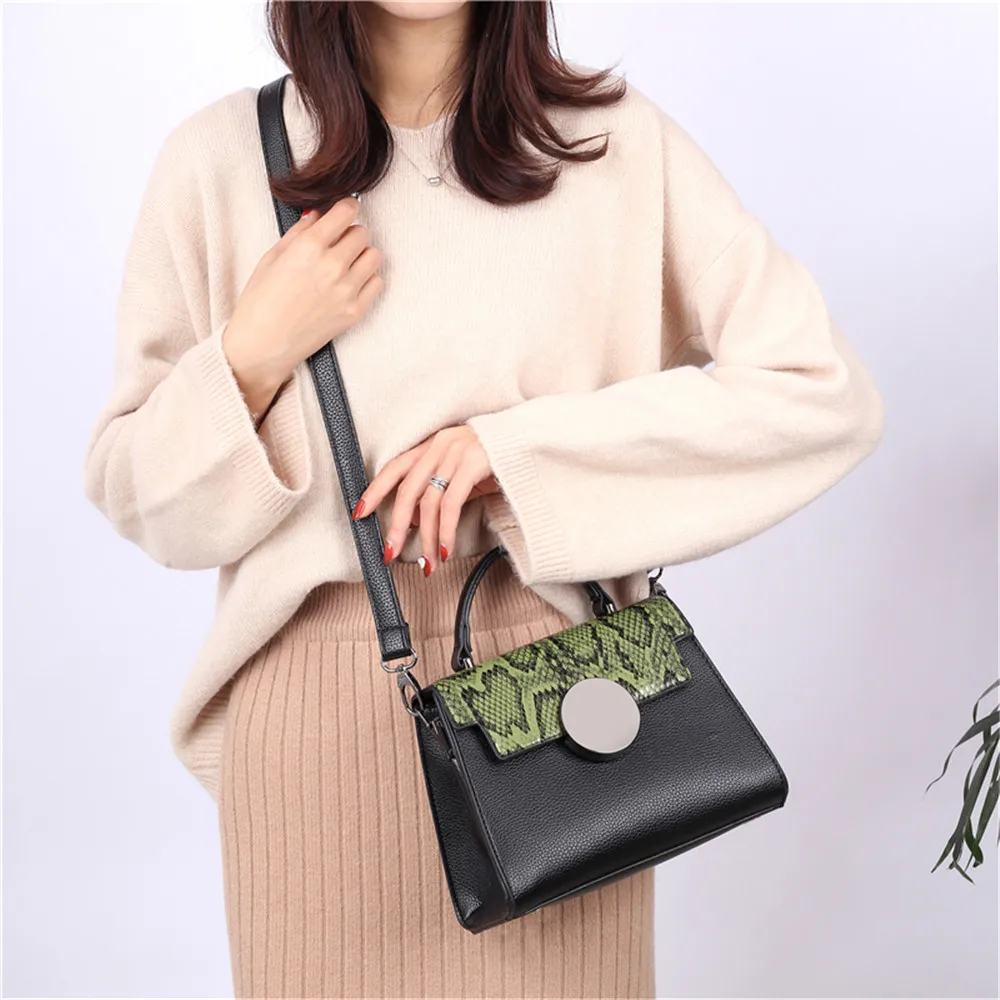 Модные сумки-тоуты с металлическим замком Маленькая женская сумка из