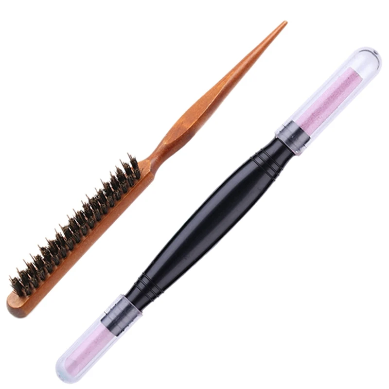 

Профессиональные парикмахерские кисти для волос на спине, деревянная тонкая расческа и кварцевые скрабы, каменная фоторучка