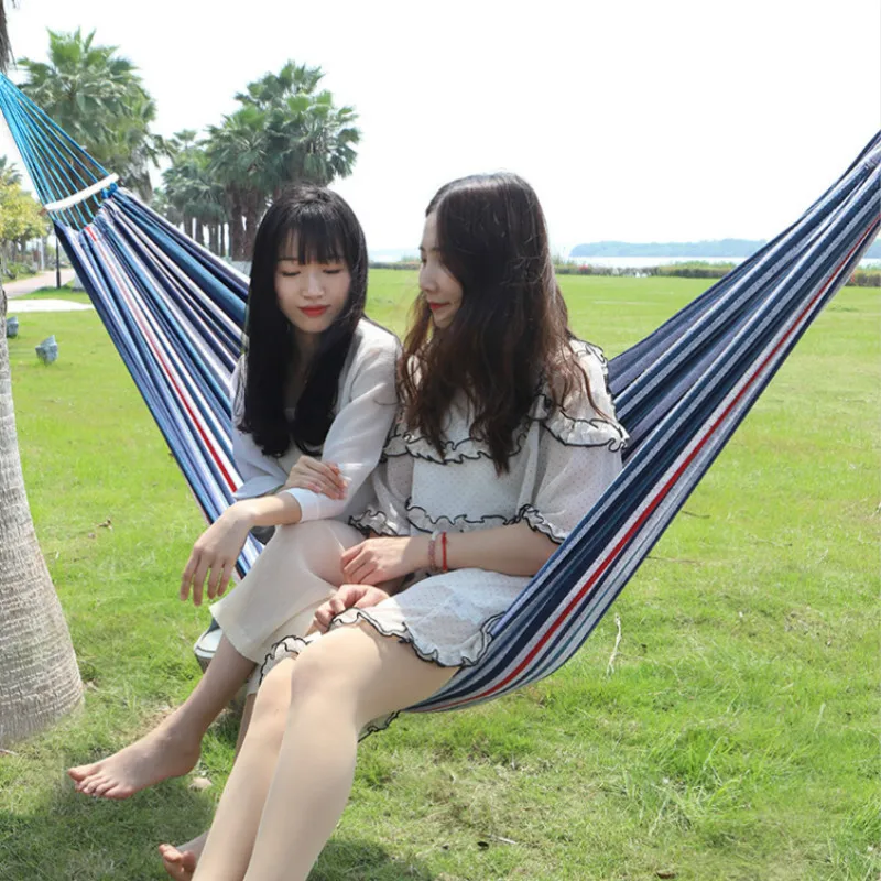 Harga Portable Hammock Double Orang Kanvas Hanging Bed Outdoor Dengan Kelambu Anti Kursi Gantung Tempat Tidur Gantung Dewasa Rumah Perjalanan Camping Ayunan