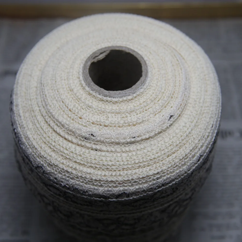 

A Roll 105 Yard 21mm Width Beige Elastic Stretch Lace Trim DIY Sewing Headband Making Elastic Lace C74(2)