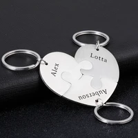 3 pcs love cute keychain engraved family gifts for parents children present keyring bag charm families member gift key chain
