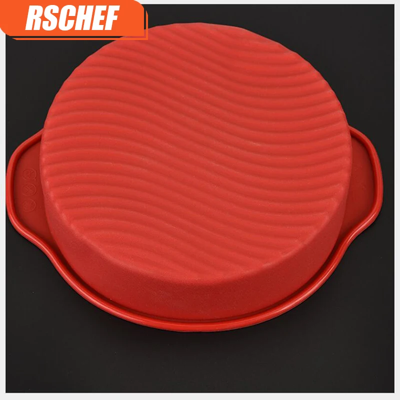Круглая силиконовая форма для пирога лоток выпечки высокотемпературный