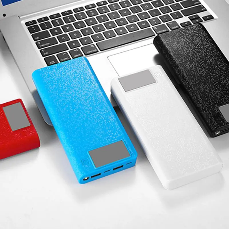 QC 3 0 Dual USB + Type C PD 8x18650 аккумулятор DIY Power Bank Box светодиодное быстрое зарядное