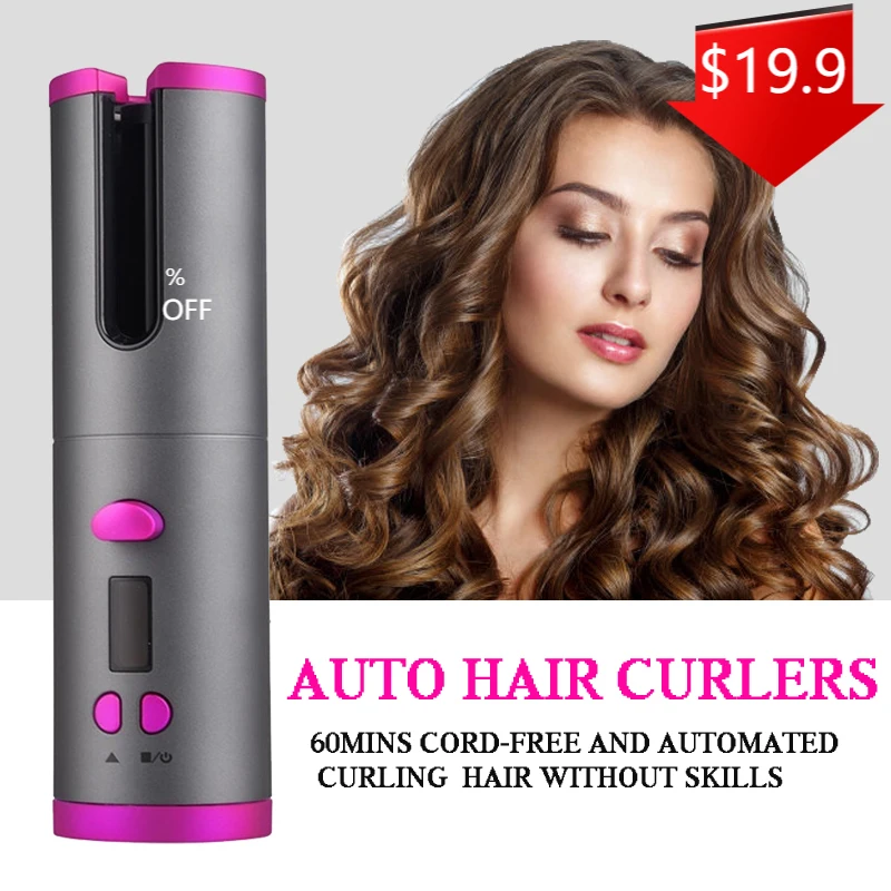 Автоматические беспроводные щипцы для завивки волос автоматическая вращающаяся