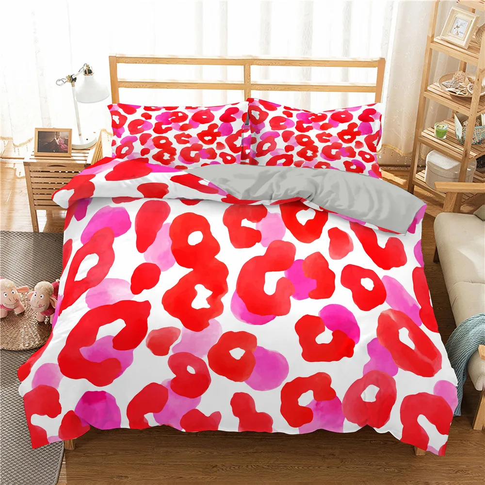 

Animals Leopard Bedding Set Bedclothes Bed Duvet Cover Set Pillowcase Bed Bedlinen USA Free Shipping 2/3pcs Girls Boys Twin King