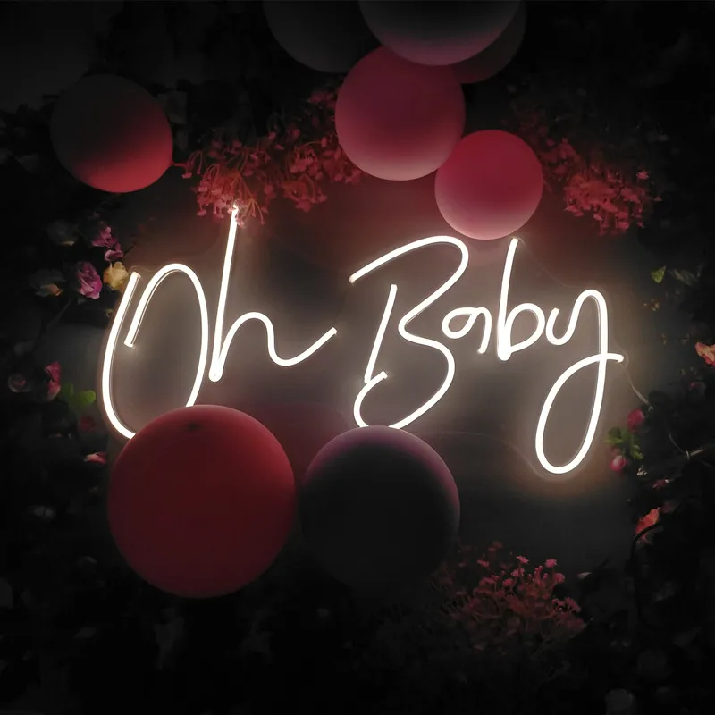 Неоновая вывессветильник Oh Baby индивидуальное свадебное украшение для дома