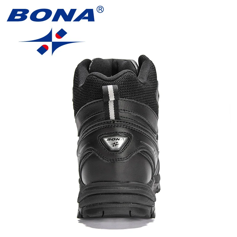 BONA 2022 New Designers Winter Super Warm Snow Boots Men Action Leather Work Casual Shoes Man High Top Rubber Plush Ankle Boots