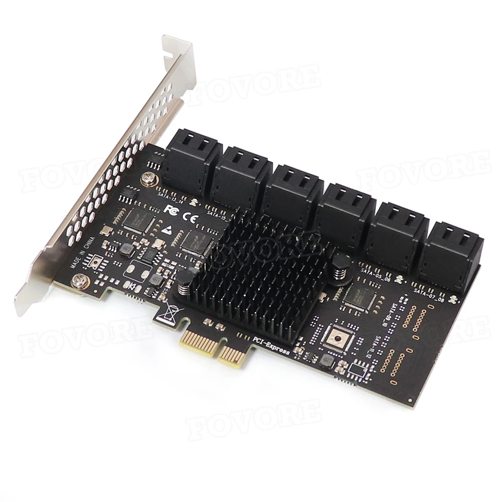 12 портов SATA 3 III 0 6 ГБ SSD к PCI Express x1 преобразователь SATA3 PCIe PCI-e контроллер Расширенный