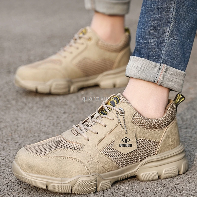 

Male Safety Shoes Work Sneakers Indestructible Work Safety Boots Summer Shoes Men Steel Toe Shoes Sport Safty Shoes Dropshipping