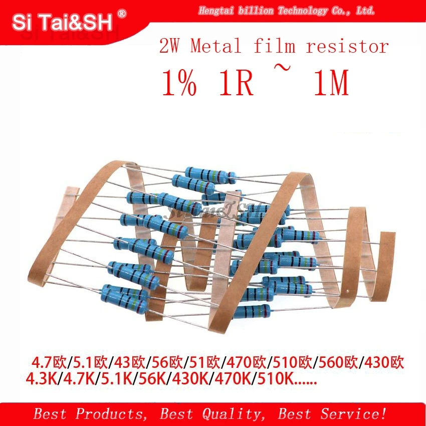 

20 штук 2W галогенные лампы в металлической пленочные резисторы 1% 1R ~ 1 м 2.2R 4.7R 10R 22R 47R 100R 220R 470R 1-10K 100 к 2,2 4,7 10 22 47 100 220 470 Ом