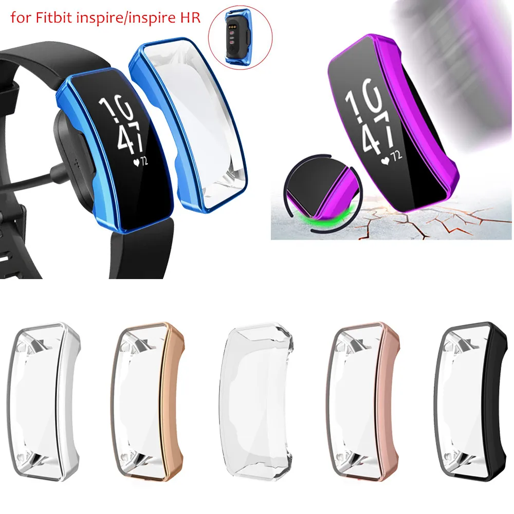

Мягкий ТПУ чехол для часов Fitbit Inspire, чехол, защита экрана, аксессуары для умных часов Fitbit Inspire HR, защитный чехол, чехол