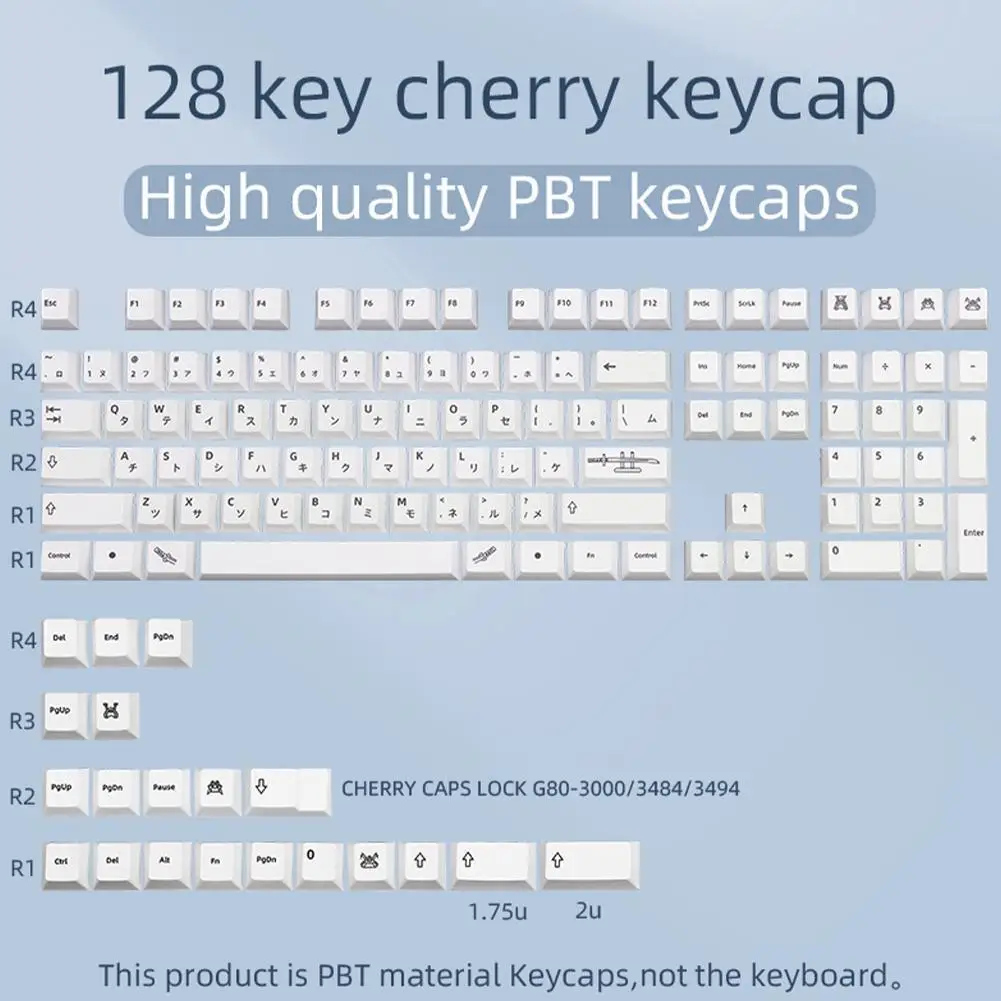 

Japanese keycap for CHERRY Profile Dye Sub Keycap for CHERRY MX Switch 61/64/68/87/96/980/104/108 mechanical keyboard Gamer