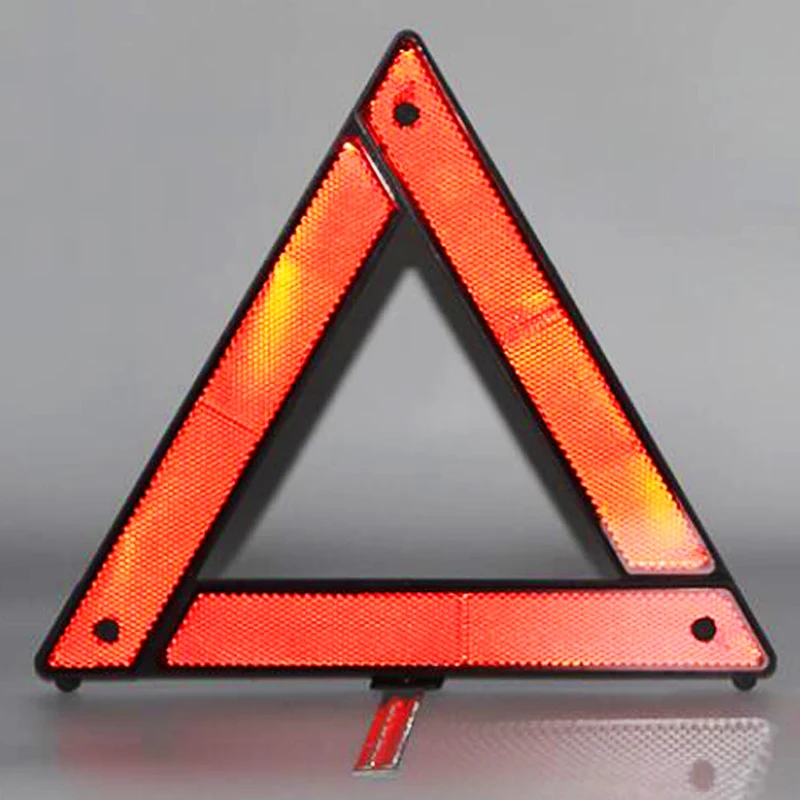 

Car Emergency Breakdown Warning Triangle Red Reflective Safety Hazard Car Tripod Folded Stop Sign Reflector cinta reflectante