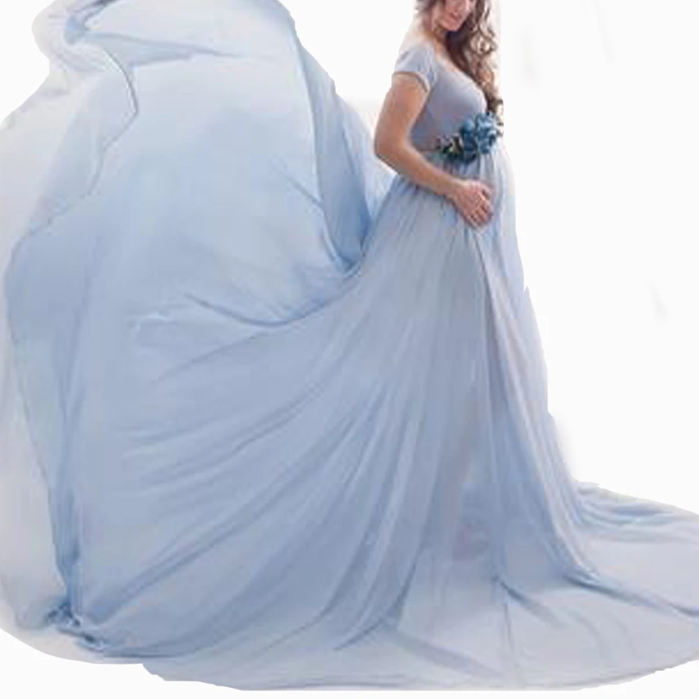 Сексуальное платье для беременных платья макси фотосессии одежда 2019 с открытыми