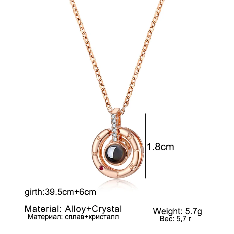 

Letter Necklace 100 Languages I Love You Projection Pendant Necklace Women Jewelry Collier Femme Bijoux 2019 Best Friends Gifts