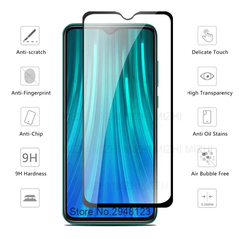 Защитное стекло закаленное для xiaomi redmi note 8 pro/8 pro | Мобильные телефоны и аксессуары