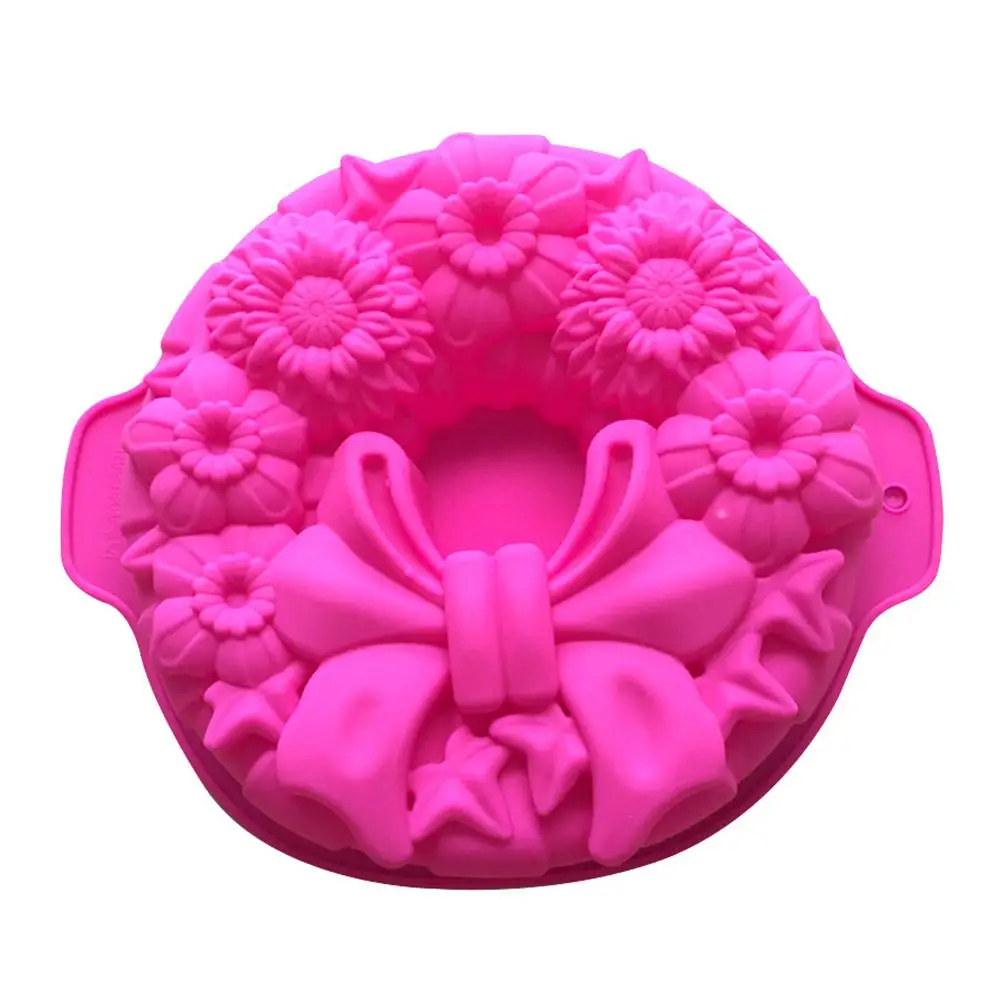 30 см Single Pretty Wreath силиконовая форма для выпечки Sugar Mini Mold ручная работа украшение