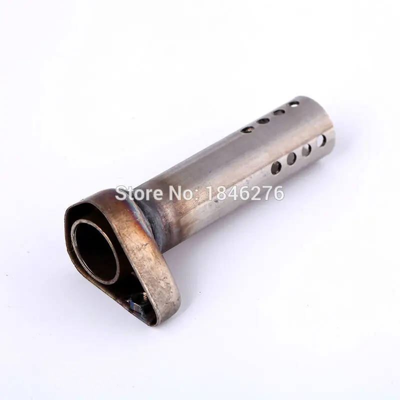 

Motorcycle Scooter Muffler Exhaust Escape + Link Contact Pipe Slip On Full System Fit GY6 125 150 157qmj 152qmi 4 Stroke engine