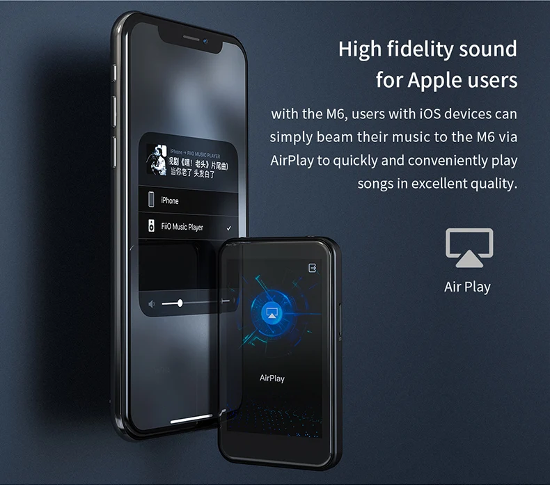 Музыкальный плеер FiiO M6 Hi-Res на базе Android с aptX HD, LDAC HiFi Bluetooth, USB аудио/ЦАП, поддержкой DSD и WiFi/Air Play