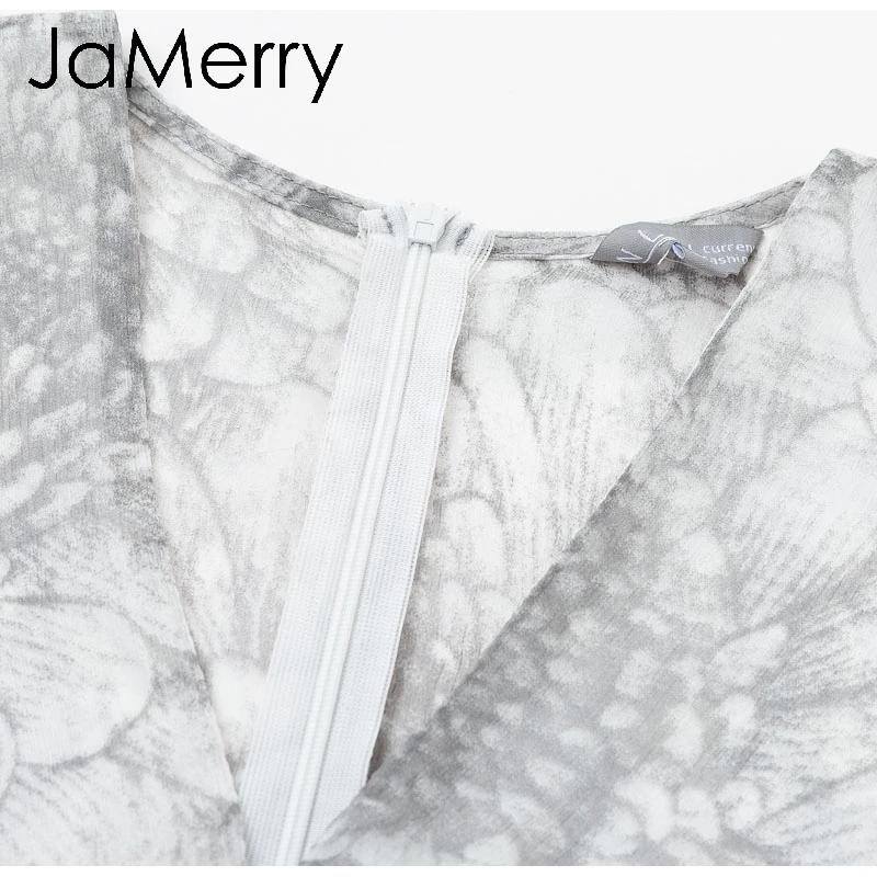JaMerry, винтажное, сексуальное, гофрированное, мини платье, женское, бохо, милое, Пляжное, летнее, праздничное, с цветочным принтом, короткое, праздничное платье, vestidos
