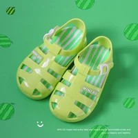 2021 new girls solid color roman sandals baby cute soft jelly shoes children waterproof jelly shoes