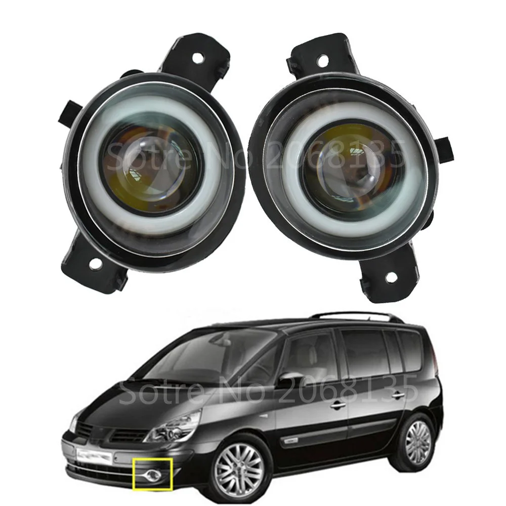 

2pcs/pair Fog Lamp Assembly For Renault Espace 4 IV JK0-1_ MPV 2003-2012 Car LED H11 Fog Light with Angel Eye