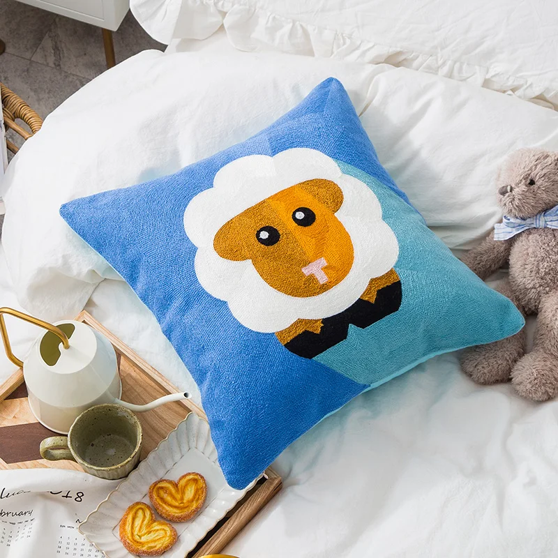 45*45 см вышитые вельветовые наволочки с рисунком милой панды и овечки betty boop