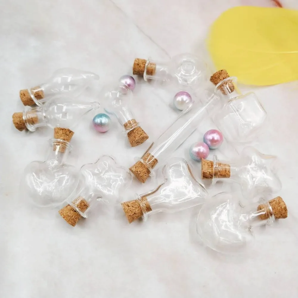 15 шт. стеклянная мини подвеска в виде флакона|Бутылки банки и коробки| |