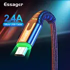 Кабель зарядный Essager со светодиодной подсветкой, Micro USB, 2,4 А, 3 м