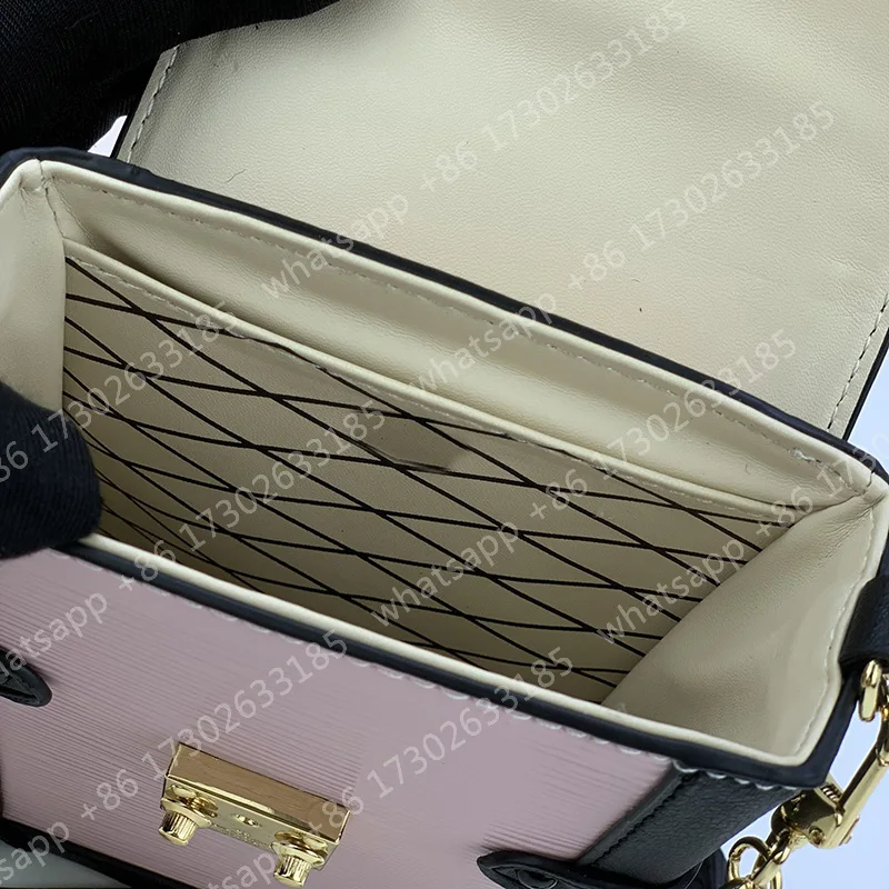 للبيع 67873 جلد طبيعي فاخر تصميم محفظة عمودي جذع POCHETTE مع الكتف سلسلة حزام المرأة محفظة الهاتف المحمول حقيبة يد