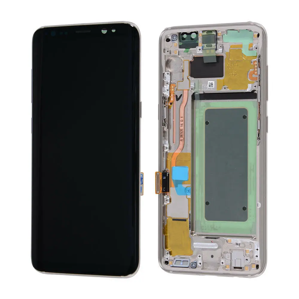 Original AMOLED with frame for Samsung Galaxy S8+ PLUS G955A G955U G955F G955V LCD display touch screen assembly with dots