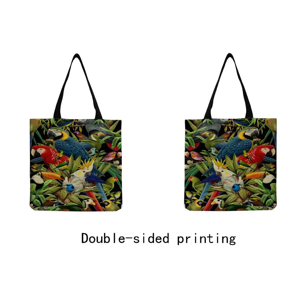 Large Capacity Bright Colors Pattern Handbag Cute Parrot Print Tote Bag For Women Personalized Female Shopping 2020 Hot Sale | Багаж и