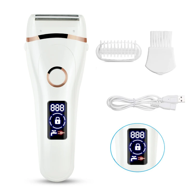 Новый USB зарядка леди бритва светодиодный ЖК-дисплей зачистки Эпилятор