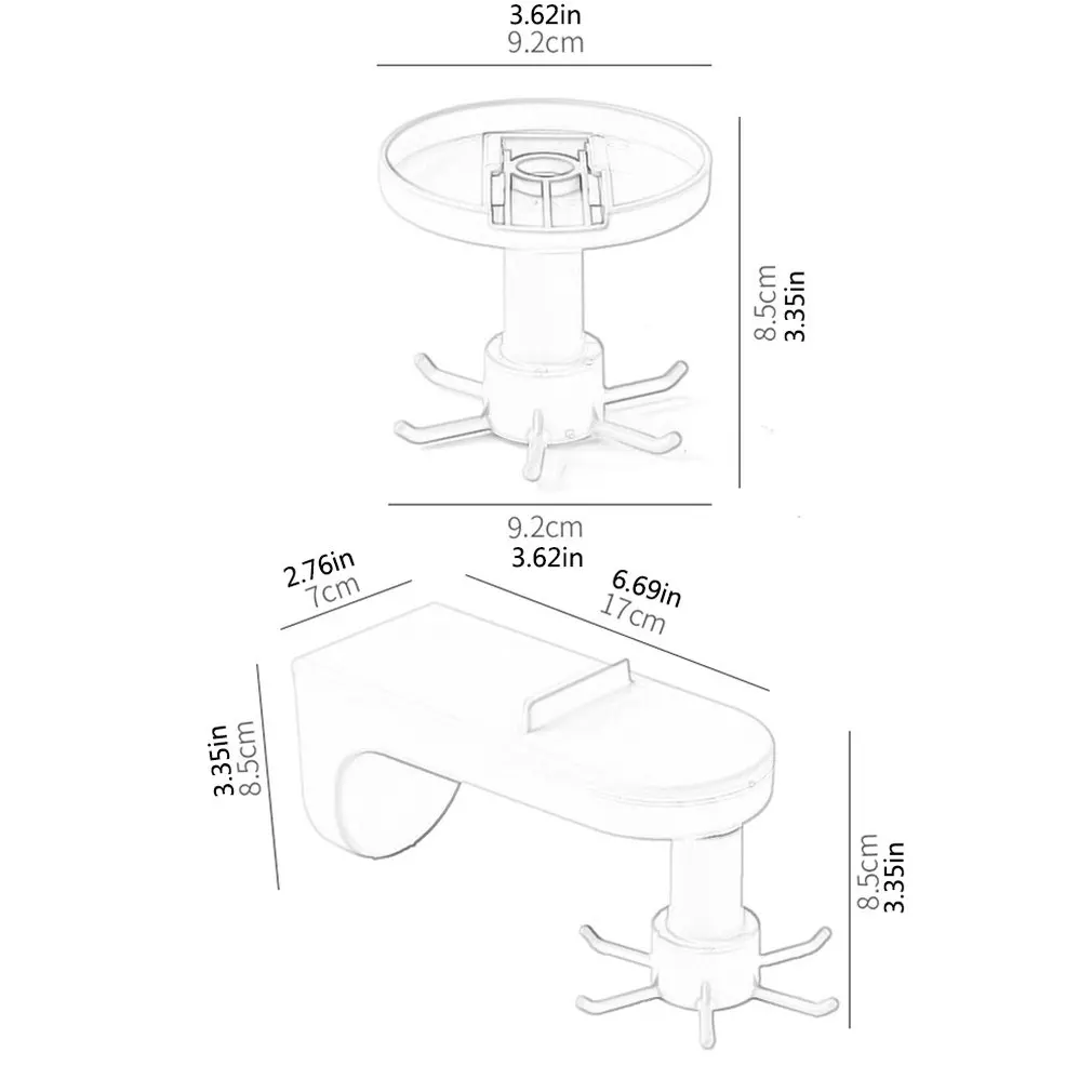 

Kitchenware Storage Rack Multi-purpose Durable Practical Kitchen 6-jaw 360 Degree rotating Wall-mounted Top-mounted Storage Hook