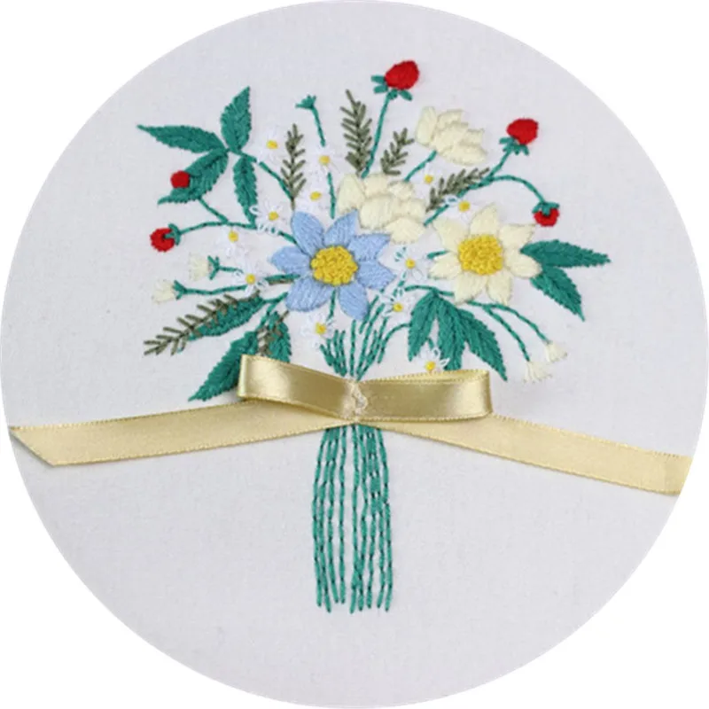 DIY Роза цветок круглая вышивка набор рукоделие искусство шитье ремесла Домашнее