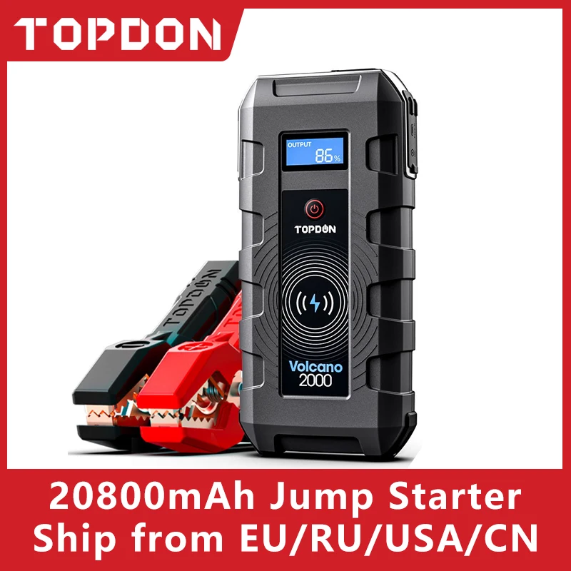 Пусковое устройство для автомобиля TOPDON 20800 мАч 12 В а|Пусковое устройство| |
