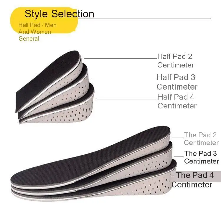 Мужская ортопедическая стелька из хлопка увеличивающая рост невидимая