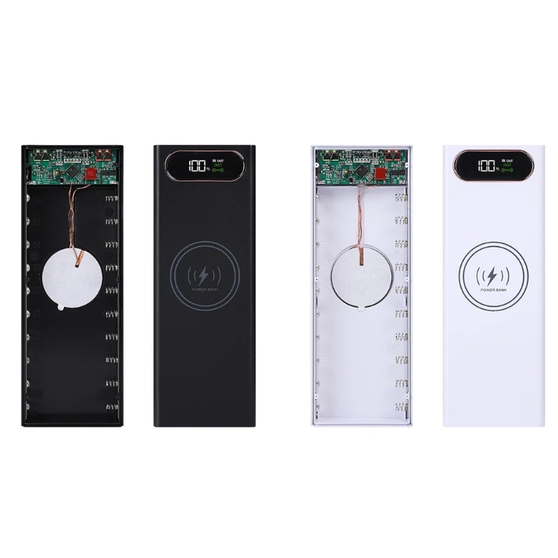 

Y1AE 18650 Shell, Battery Holder, Box,10x18650 Battery Storage Box,Fast Charge, PD QC3.0,Dual USB, Cell Phone Charger