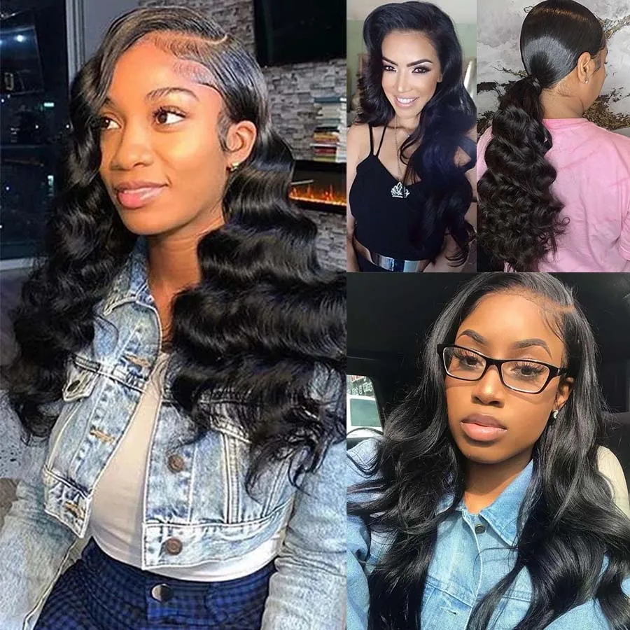 

Body Wave Bundles With Frontal Malaysian Hair Bundles With Closure 13x4 13x6 Lace Frontal Bundles Remy Hair Extensions