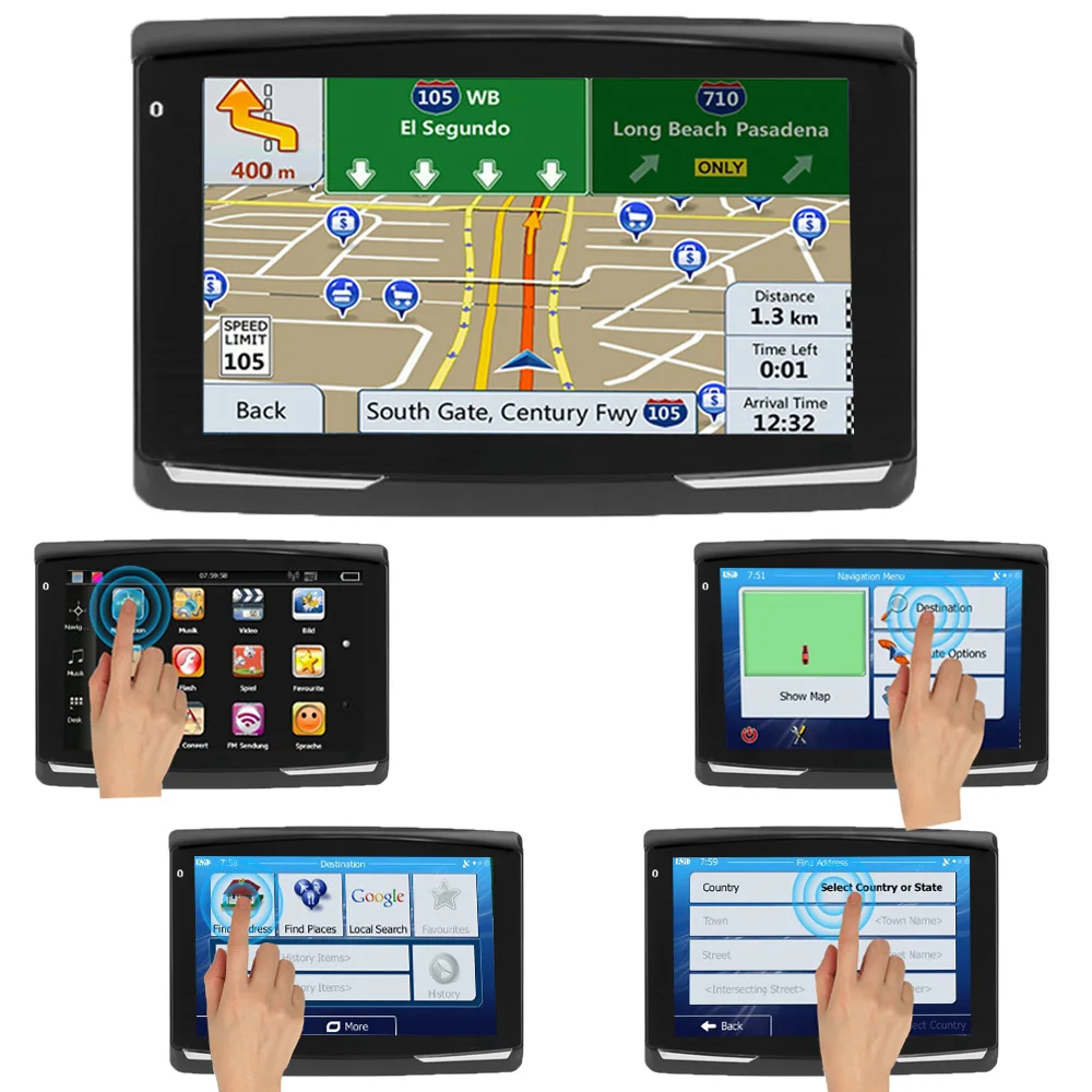Автомобильный GPS навигатор 5 дюймовый ЖК экран FM спутниковая голосовая навигация