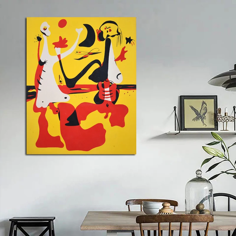 Joan Miro художественная абстрактная настенная живопись холст постеры печать