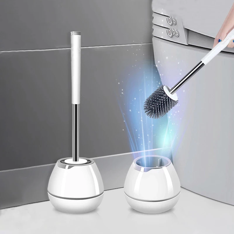 

Silicone TPR Toilet Brush Wall-mounted Cleaning Brush For Bathroom Household Cleaning Product Bathroom Accessories