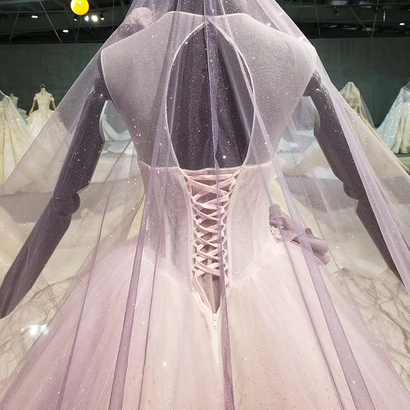 HTL1089 shiny purple evening dress long o-neck sleeveless special occasion dress vestido de fiesta largos de noche elegante 2020