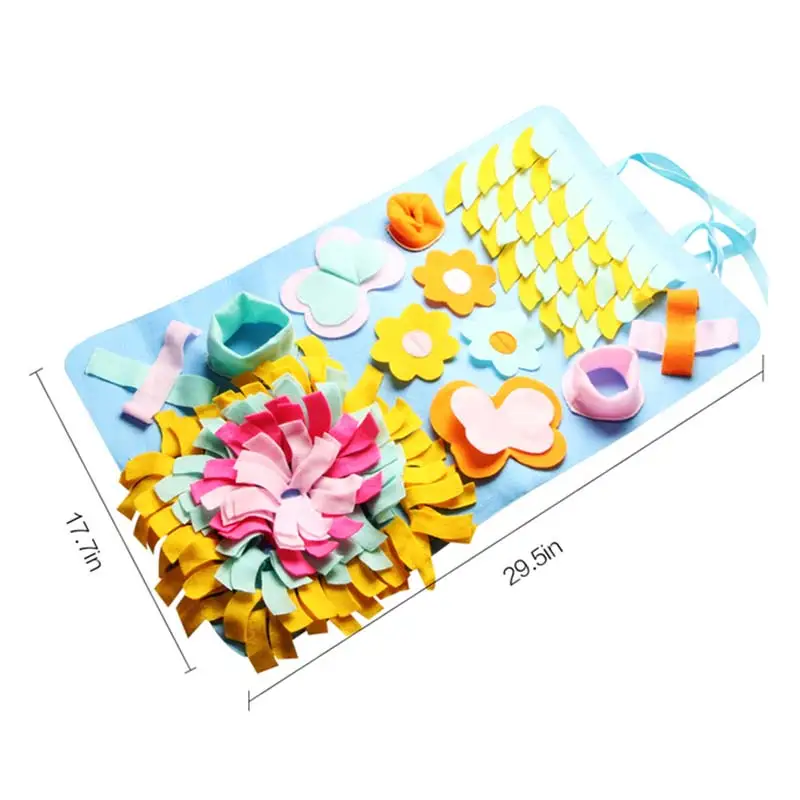 

Pet Dog Snuffle Mat Pet Sniffing Training Blanket Detachable Fleece Pads Dog Mat Relieve Stress Nosework Puzzle Toy Pet Nose Pad