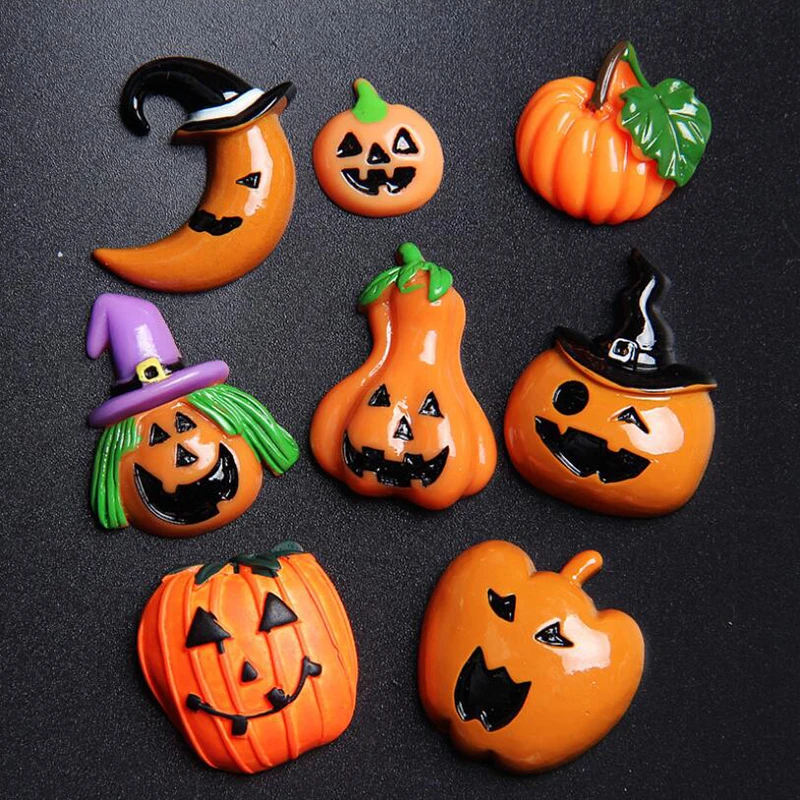 30 шт. микс DIY Хэллоуин серии Полимерные Подвески Flatback призрак тыква кабошон