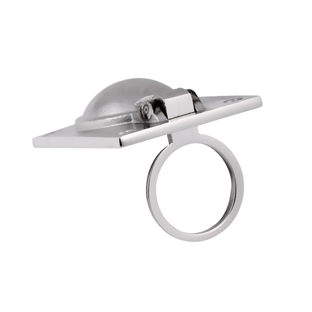 

Boat Hatch Locker Latch Flush Lift / Pull Ring Handle 48mm x 38mm Marine 316 Stainless Steel