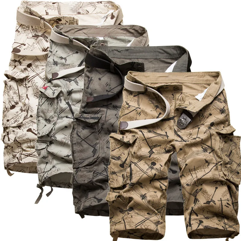 

Summer New Style Cotton Men's Cargo Shorts Fashion Camouflage Men's Shorts Multi-pocket Casual Camouflage Outdoor Men's Shorts