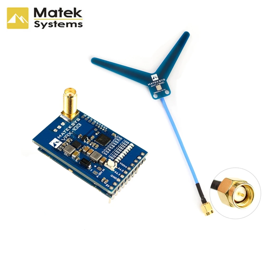 Matek System Mateksys VRX 1G3 VTX 1.3ггц FPV Video 2CH 9CH передатчик Wid Band приемник Радиоуправляемый